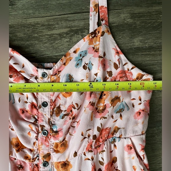 TORRID Women’s Pink Floral Midi Dress Size 0 - Picture 3 of 10
